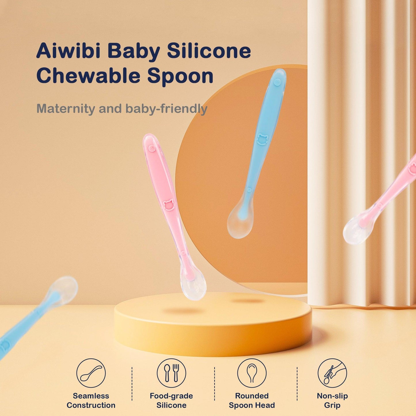 Baby Silicone Chewable Spoon: Safe for Moms and Babies