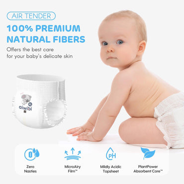 Air Tender Disposable Baby Pants: Made with 100% Premium Natural Fibers for Gentle Comfort