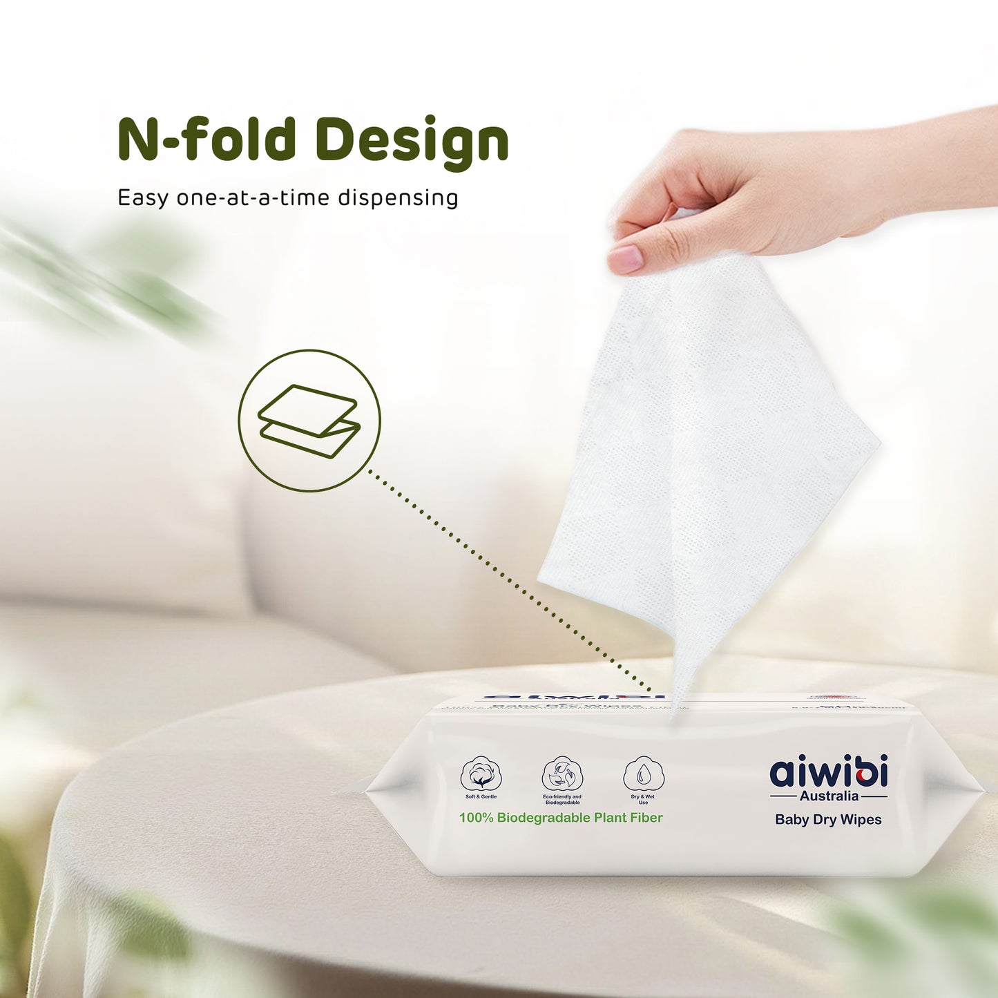 100% Biodegradable Dry Wipes