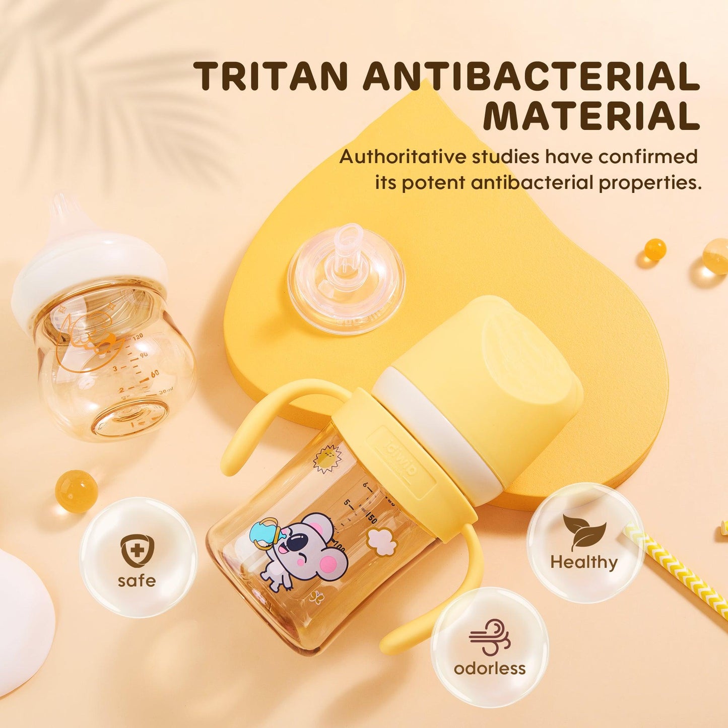 Aiwibi Baby Bottle. Made with antibacterial Tritan material