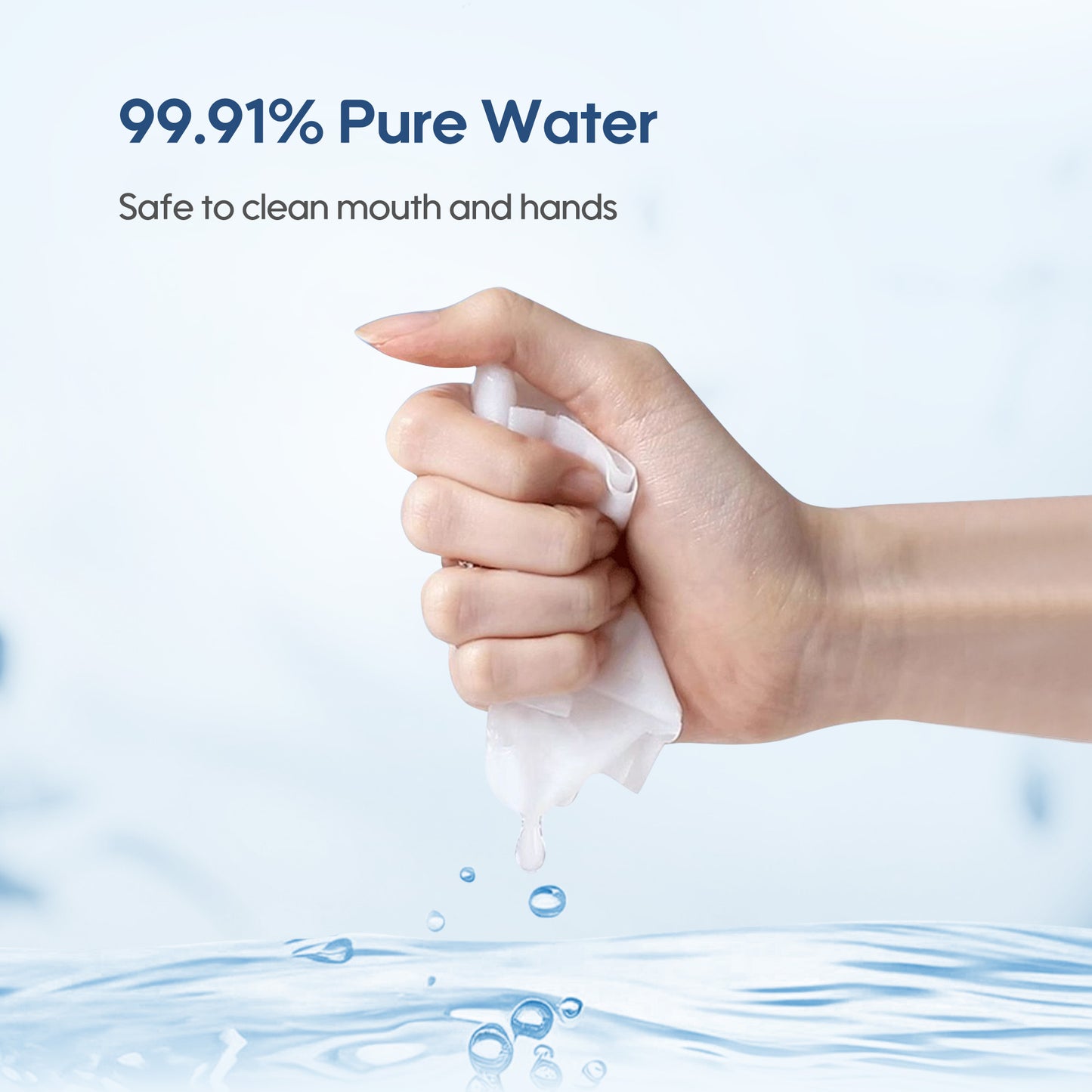 99.91% Pure Water D-Panthenol Wipes