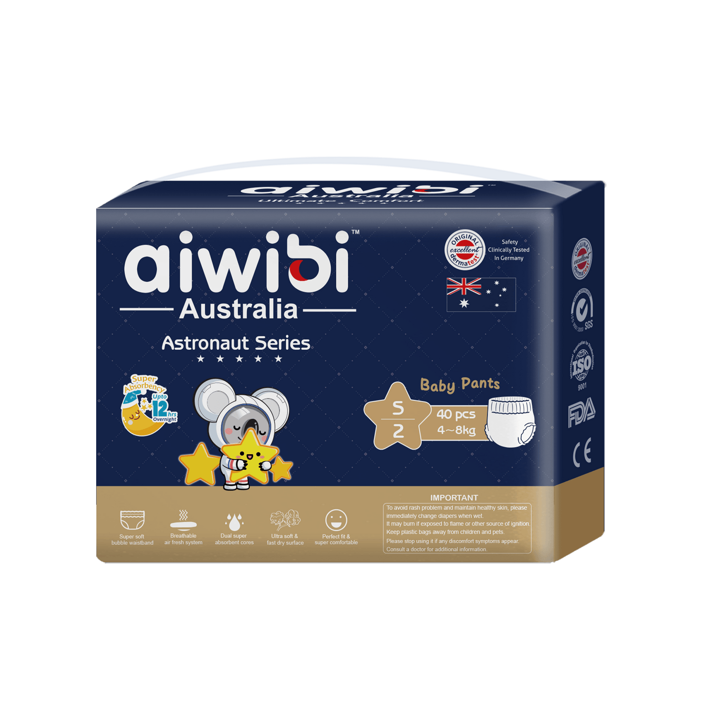 Astronaut Series Premium Disposable Baby Diaper Pants Size Small Product Image