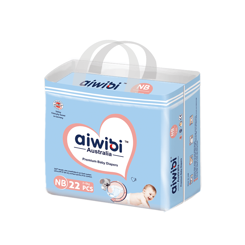 Premium Aiwibi Natural Newborn Diapers 22PCS