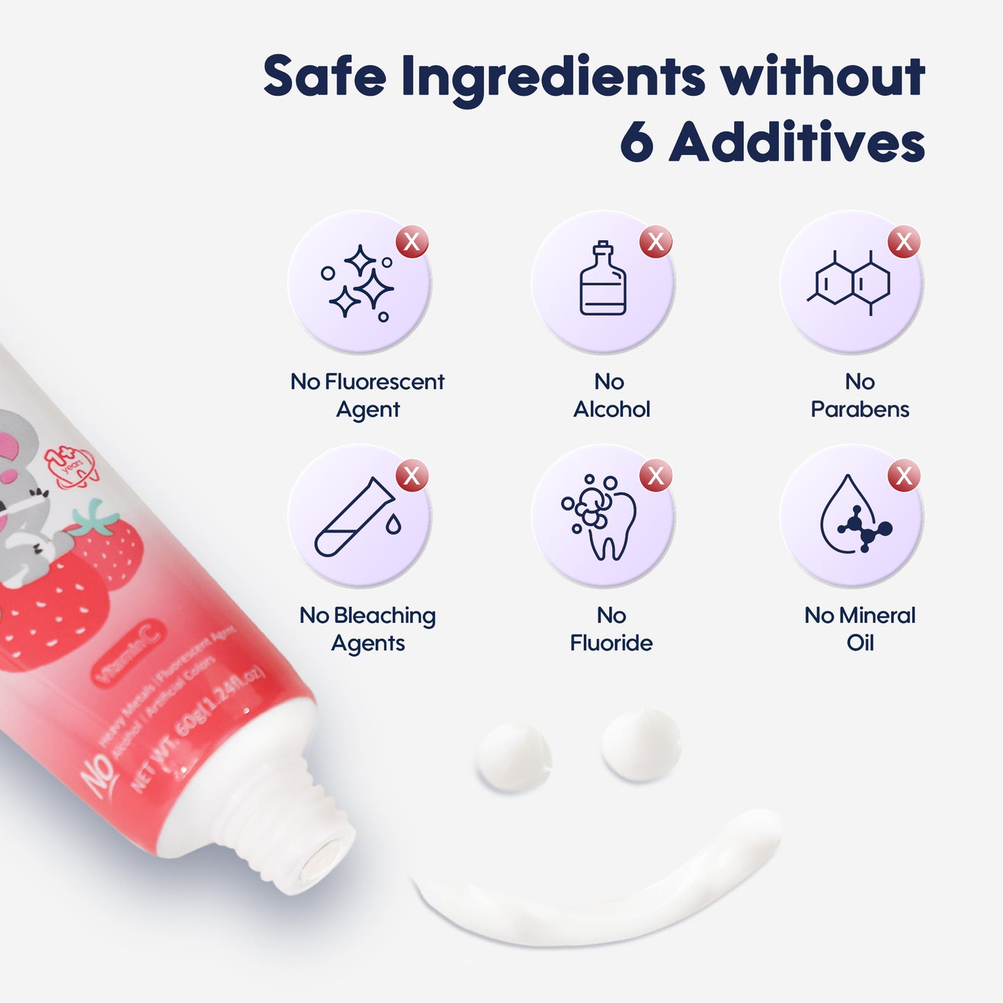 aiwibitoothpaste: Safe, additive-free toothpaste designed for babies with no fluoride, alcohol, or artificial additives.