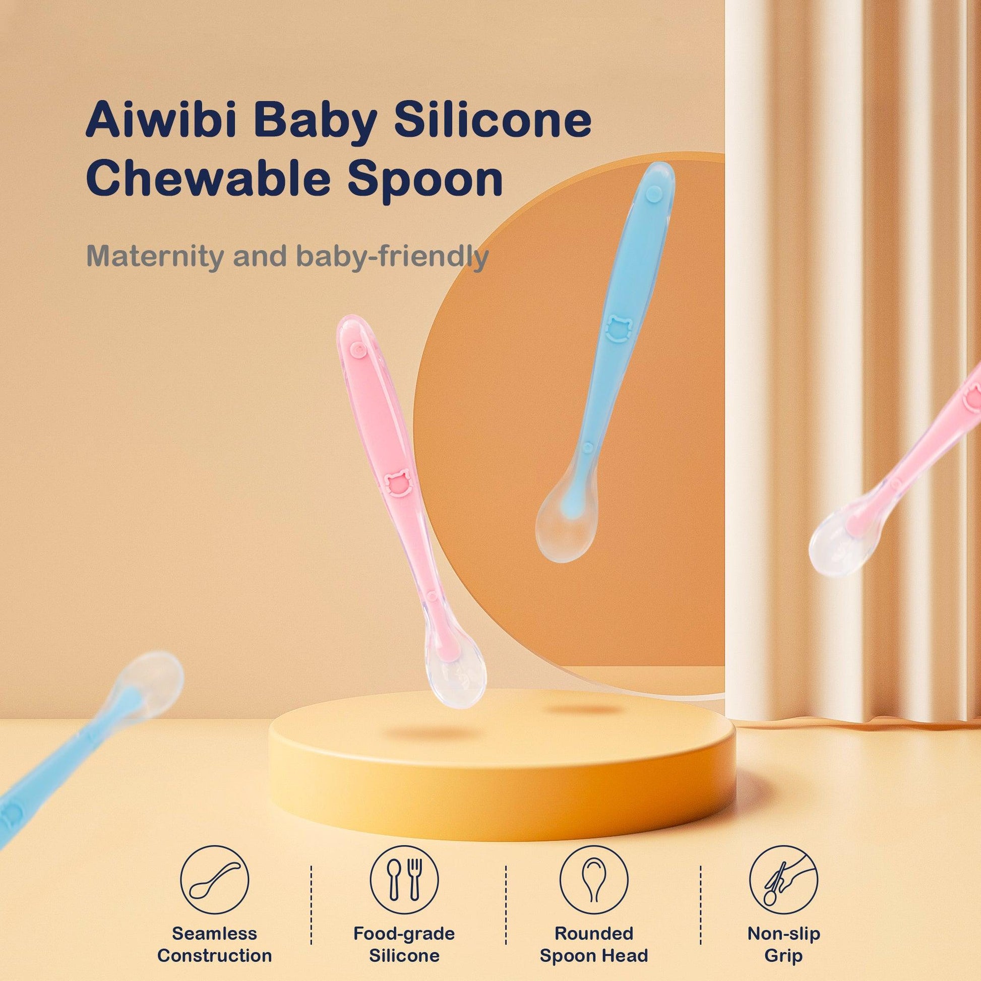 Baby Silicone Chewable Spoon: Safe for Moms and Babies