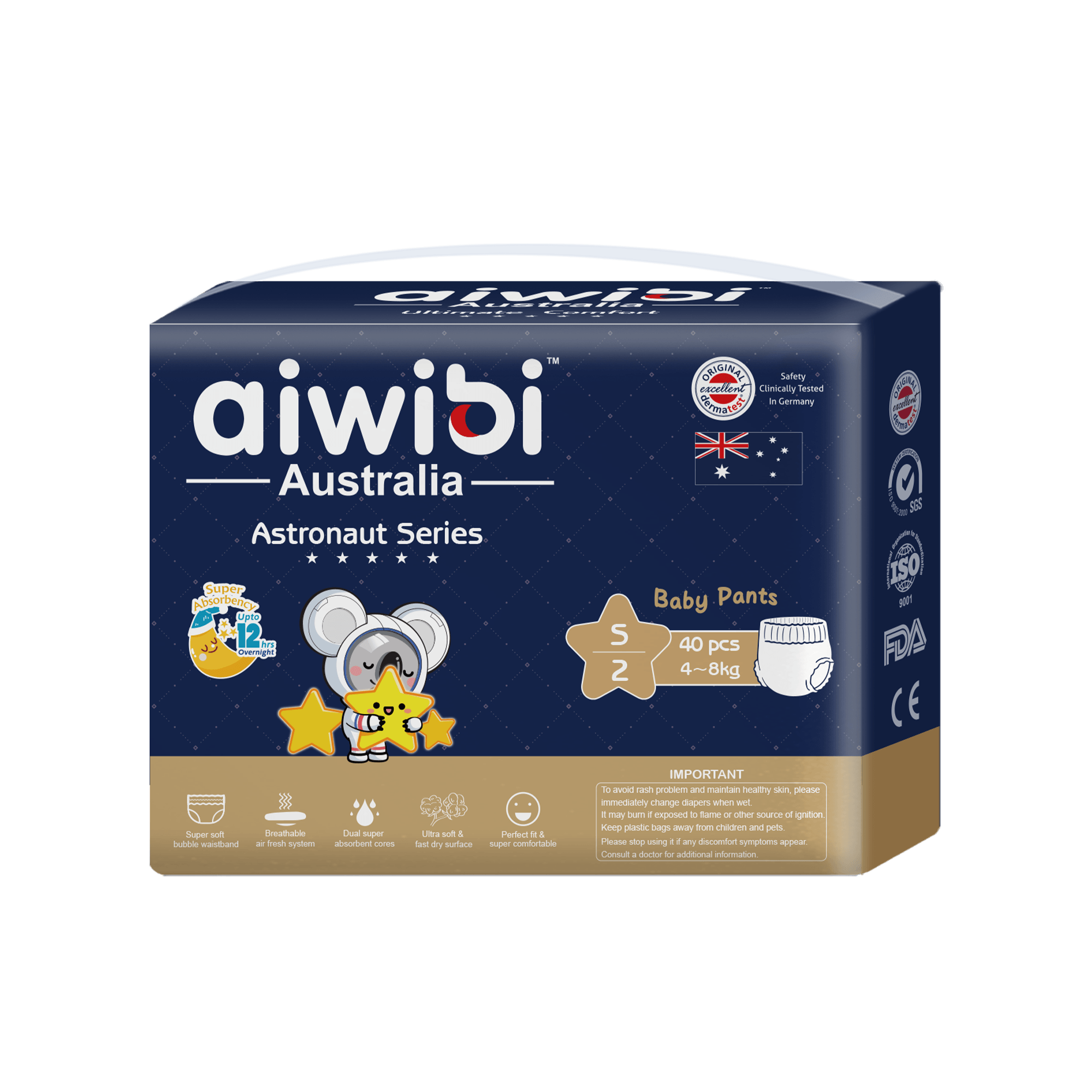 Astronaut Series Premium Disposable Baby Diaper Pants Size Small Product Image