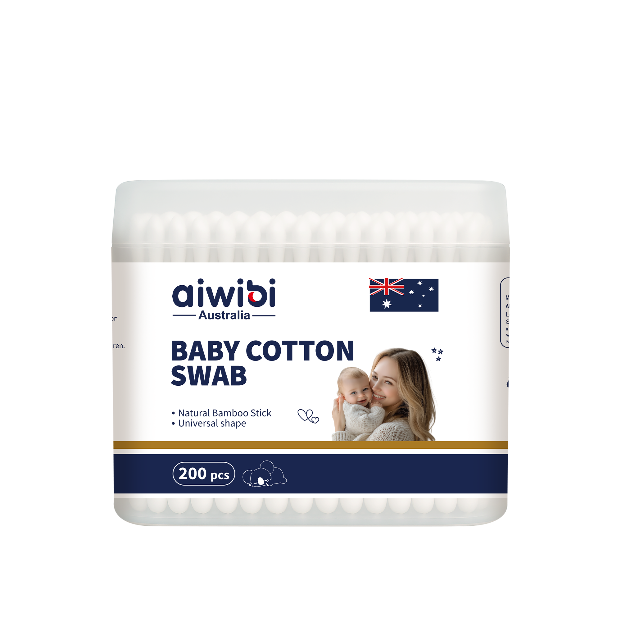 Cotton Swabs (Round Shape) 200pcs
