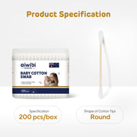 Cotton Swabs (Round Shape) 200pcs