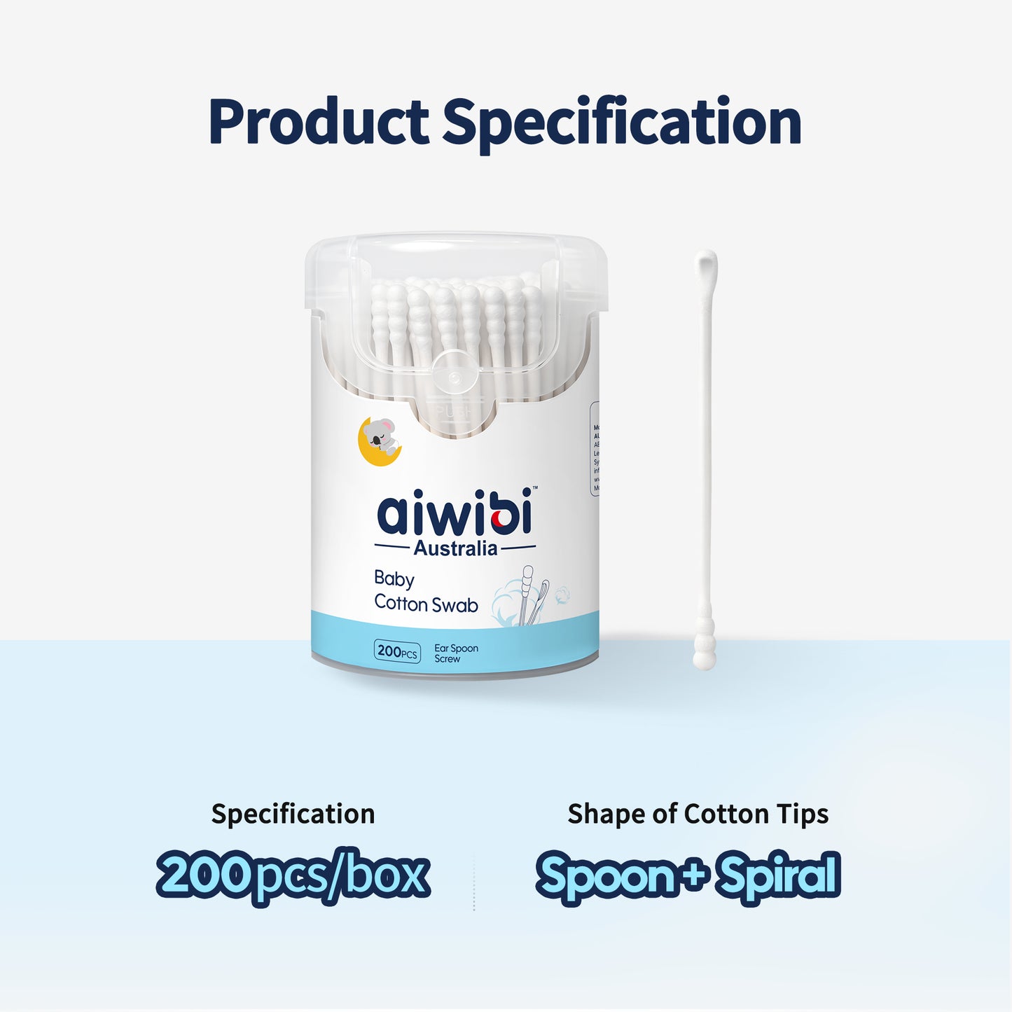 Cotton Swabs (Spiral + Spoon Shape) 200pcs