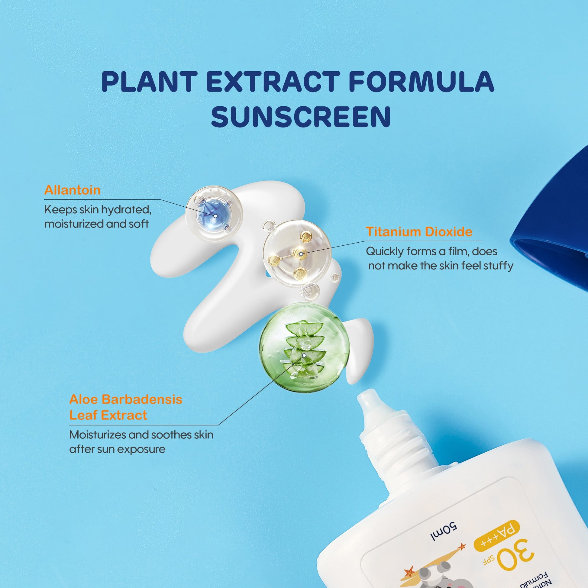 Aiwibi Baby Sunscreen: Protecting your baby with SPF 30 and the natural goodness of aloe vera.