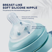 Aiwibi PPSU baby bottle with  a breast-lke soft slicone nipple.