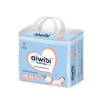 Premium Aiwibi Natural Newborn Diapers 22PCS