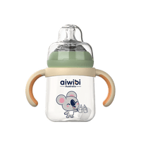 PPSU Heatresistance Anti-colic Feeding Bottles 240ml Green Product Image.