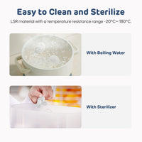 Aiwibi ultralight silicone teats are easy to clean and sterilize.