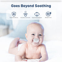 Durable and soothing Aiwibi pacifier for happy babies, day and night.