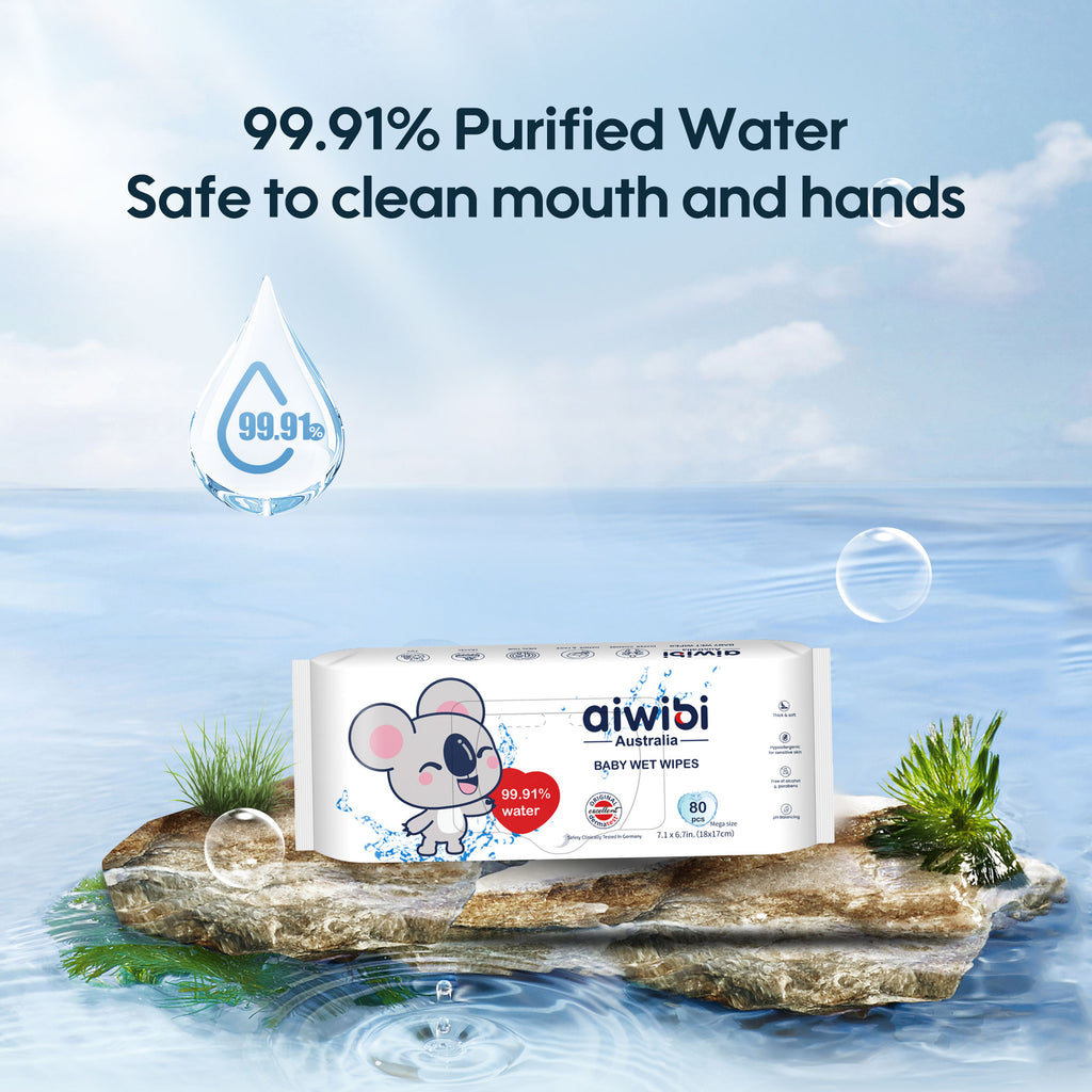 Ultra-pure and gentle baby wipes formulated for sensitive skin. 